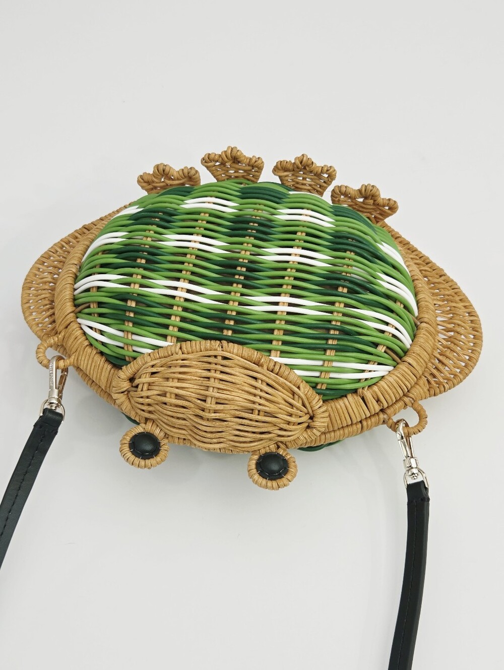 NEW KATE SPADE HOPPKINS WICKER FROG BAG - Picture 4 of 9